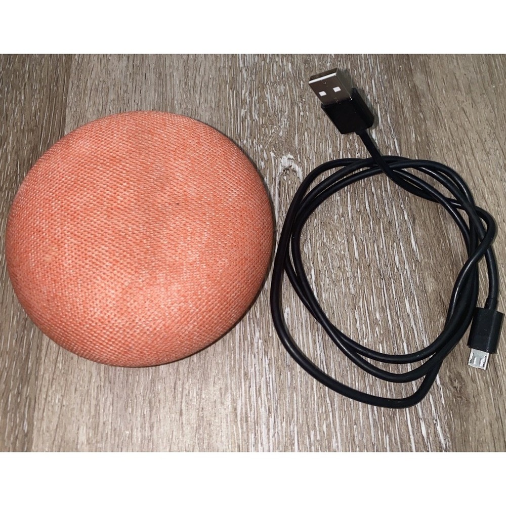 Google H0A Nest Home Mini Smart Voice Assistant W/ Power Supply Orange First Gen